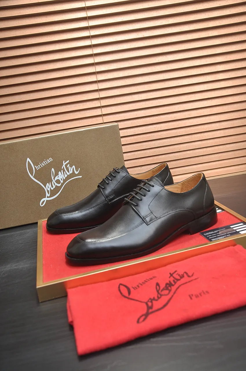 Men's shoes 💰620💶 [Chrstian Loubotin] Red-soled shoes 💋Original mold opening, the highest version on the market, purely handmade ➕Imported cowhide uppers, first-layer water-dyed cowhide lining! Original EU high-gloss outsole. 38 to 45 (45 customized)